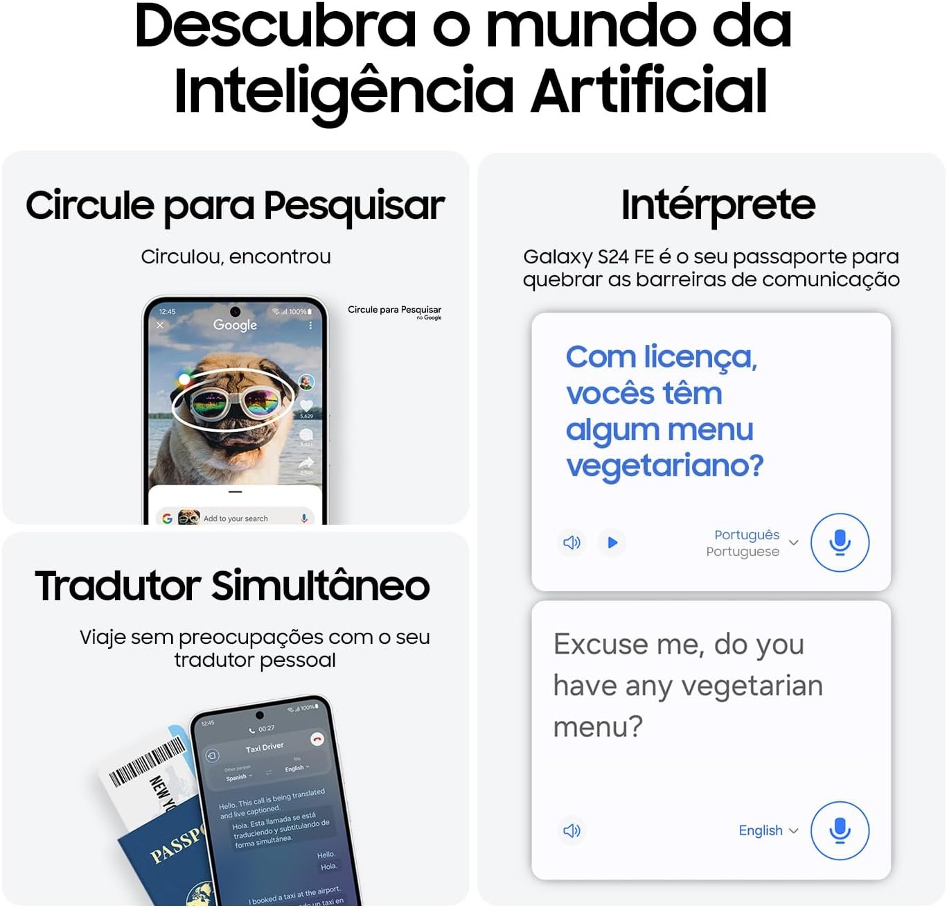 Samsung Galaxy S24 FE 5G 256GB 8GB RAM Tela 6.7" Câm. Tripla 50+12+8MP Frontal 10MP, Galaxy AI - Grafite - Image 5